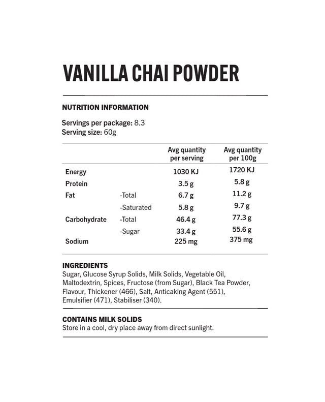 Vanilla Chai Latte 500g
