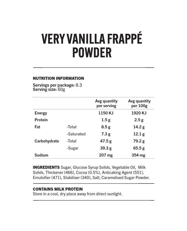 Very Vanilla Frappe Powder 500g