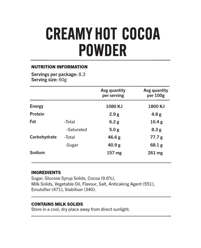 Creamy Hot Cocoa 500g